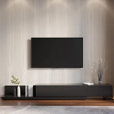 Kayla Rectangle Wood Extendable TV Stand in Black Color