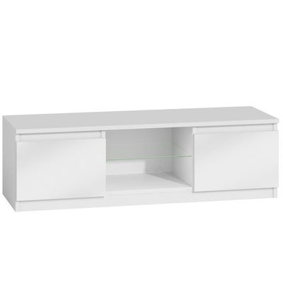 Indigo TV Stand with Storage-White