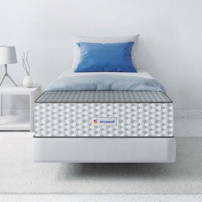 Sleepwell Dual Pro Profiled Foam | 10 Night Trial | Reversible | Gentle And Firm Triple Layered Anti Sag Foam Mattress | Twin Bed Size (200L x 120W x 20H cm)