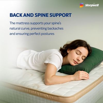 Sleepwell Ortho Pro Profiled Foam | 10 Night Trial | Impressions Memory Foam Mattress With Airvent Cool Gel Technology | Queen Bed Size (200L x 160W x 30H cm)