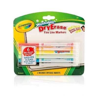 Crayola 6 Count Dry Erase Fine Line Washable Markers