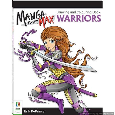 Hinkler Manga to the Max Drawing & Coloring Book Warriors