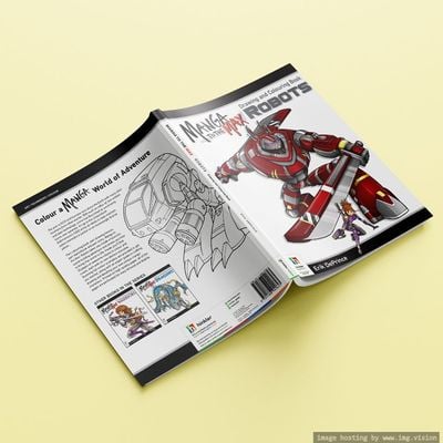 Hinkler Manga to the Max Drawing & Coloring Book Robots