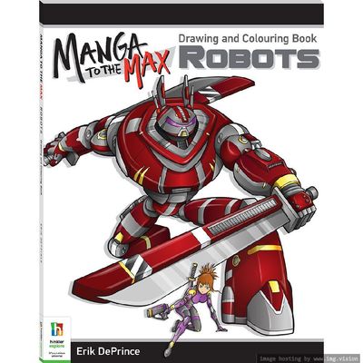 Hinkler Manga to the Max Drawing & Coloring Book Robots