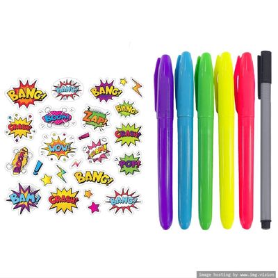 Hinkler Kaleidoscope Neon Coloring Kit Comic Art