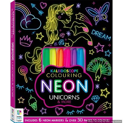 Buy Hinkler Kaleidoscope Coloring Neon Unicorns More Online Danube Home UAE