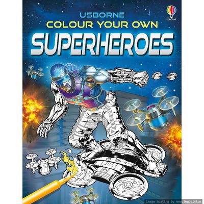 Usborne Color Your Own Superheroes