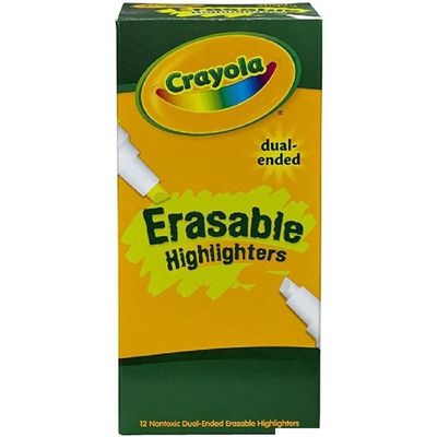 Crayola 12 Count Bulk Set Dual Ended Erasable Highlighter