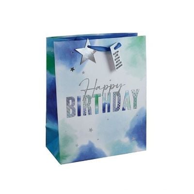 Eurowrap White Kraft Birthday Boy Gift Bag Large