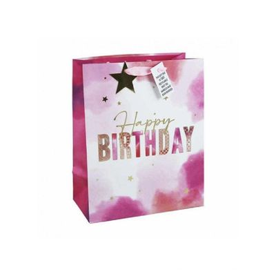 Eurowrap White Kraft Birthday Boy Gift Bag Medium