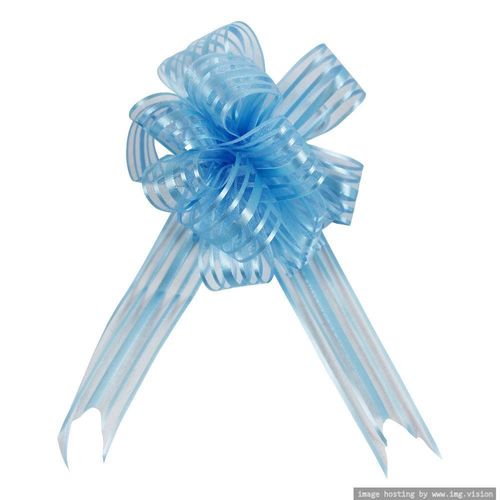 Wrap & Roll 5 inch Baby Blue Organza Pull Bow