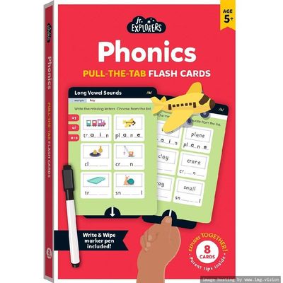 Hinkler Junior Explorers Phonics Pull the Tab Flash Cards