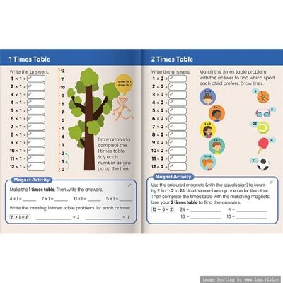 Hinkler Junior Explorers Magnetic Books Times Tables