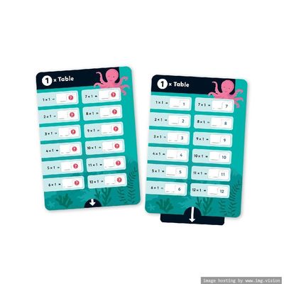 Hinkler Junior Explorers Times Table Pull the Tab Flash Cards