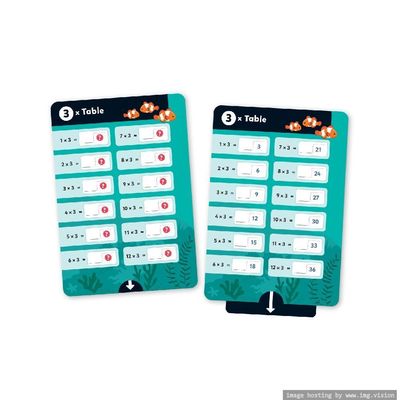 Hinkler Junior Explorers Times Table Pull the Tab Flash Cards