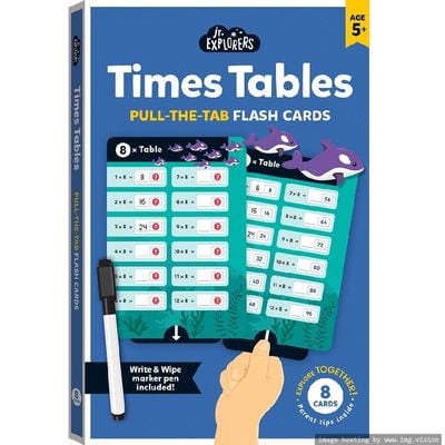 Hinkler Junior Explorers Times Table Pull the Tab Flash Cards