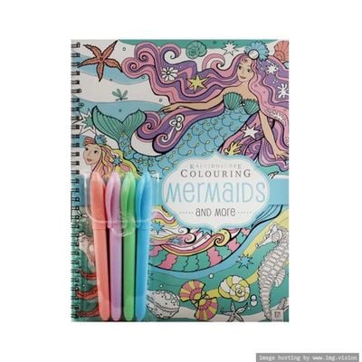 Hinkler Kaleidoscope Coloring Pastel Markers Mermaids