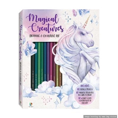 Hinkler Magical Creatures Drawing And Colouring Kit