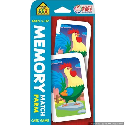 Hinkler School Zone Memory Match Farm Flash Card Game