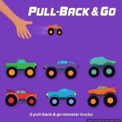 Hinkler Pull Back & Go Kit Monster Trucks