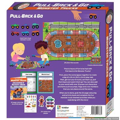 Hinkler Pull Back & Go Kit Monster Trucks