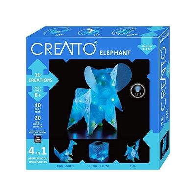 Thames & Kosmos Creatto Elephant Light-Up Crafting Puzzle Kit