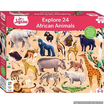 Hinkler Junior Jigsaw Explore 24 African Animals