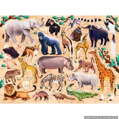 Hinkler Junior Jigsaw Explore 24 African Animals