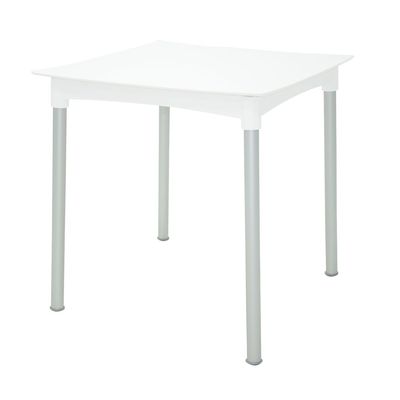Tramontina Diana White Polypropylene Table With Anodized Aluminum Legs-White