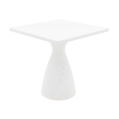 Tramontina Flut White Polyethylene Square Table-White
