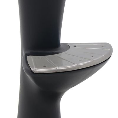 Tramontina Pepe Graphite Polyethylene Stool With Stainless-Steel Footrest-Graphite