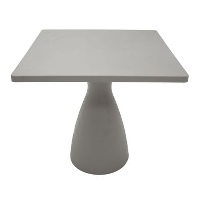 Tramontina Flut Concrete-Colored Polyethylene Square Table-Concrete