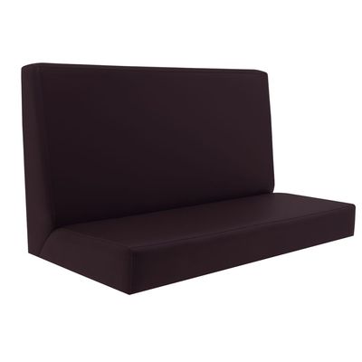 Tramontina Piazza Booth Cushion With Smooth Black Leatherette Upholstery-Black