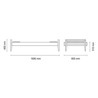 Tramontina Mood Table in FSC Certified Brazilian Jatobá Wood With Low Armrests and Soapstone-Wood