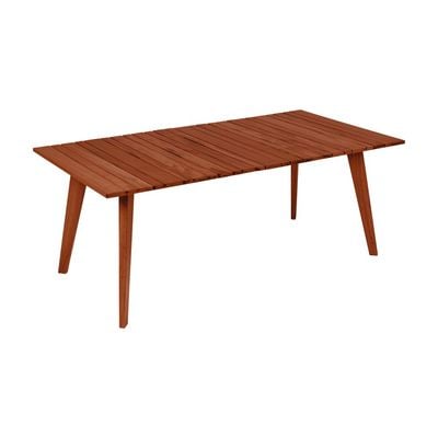 Tramontina Toscana 6 Seats Rectangular Table in Brazilian Muiracatiara Wood With Eco Clear Finish-Wood