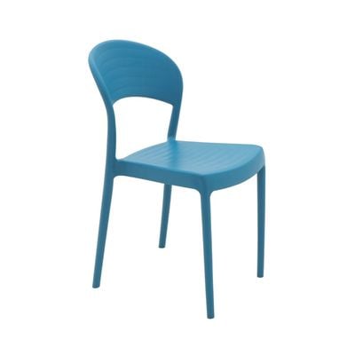 Tramontina Sissi Blue Polypropylene and Fiberglass Chair With Closed Backrest-Blue