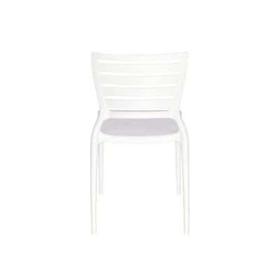 Tramontina Sofia White Polypropylene and Fiberglass Chair With Horizontal Backrest-White