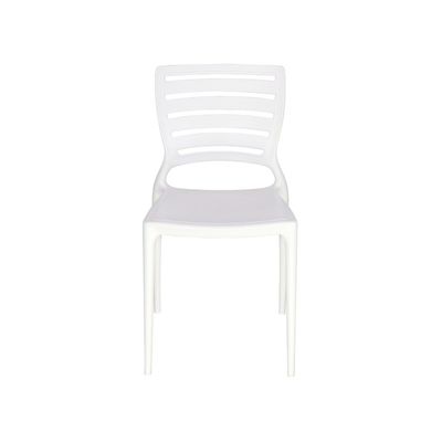 Tramontina Sofia White Polypropylene and Fiberglass Chair With Horizontal Backrest-White