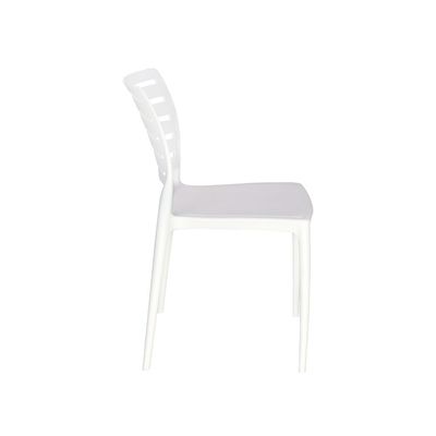 Tramontina Sofia White Polypropylene and Fiberglass Chair With Horizontal Backrest-White