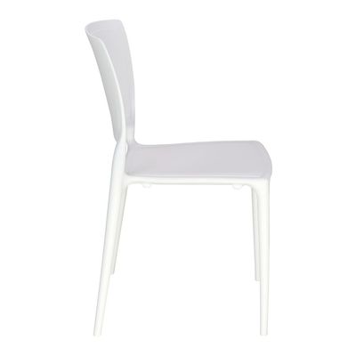 Tramontina Sofia White Polypropylene and Fiberglass Chair With Closed Backrest-White