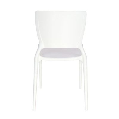 Tramontina Sofia White Polypropylene and Fiberglass Chair With Closed Backrest-White