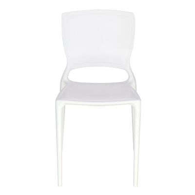 Tramontina Sofia White Polypropylene and Fiberglass Chair With Closed Backrest-White