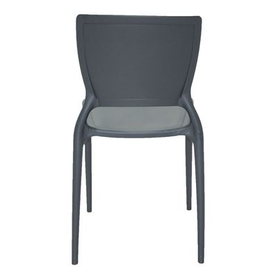 Tramontina Sofia Graphite Polypropylene and Fiberglass Chair With Closed Backrest-Graphite