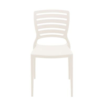 Tramontina Sofia Beige Polypropylene and Fiberglass Horizontal Slat Chair-Beige