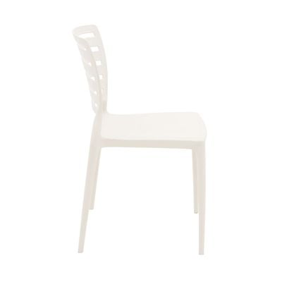 Tramontina Sofia Beige Polypropylene and Fiberglass Horizontal Slat Chair-Beige