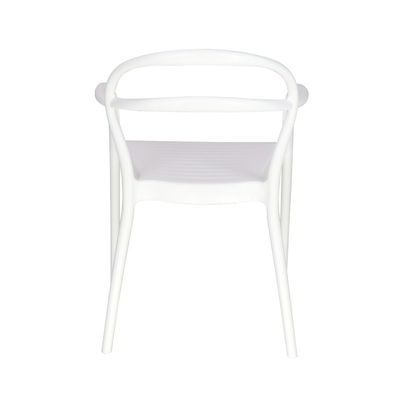 Tramontina Sissi White Polypropylene and Fiberglass Chair With Armrests-White