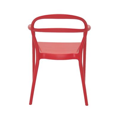 Tramontina Sissi Red Polypropylene and Fiberglass Chair With Armrests-Red