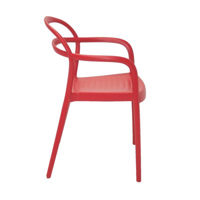 Tramontina Sissi Red Polypropylene and Fiberglass Chair With Armrests-Red