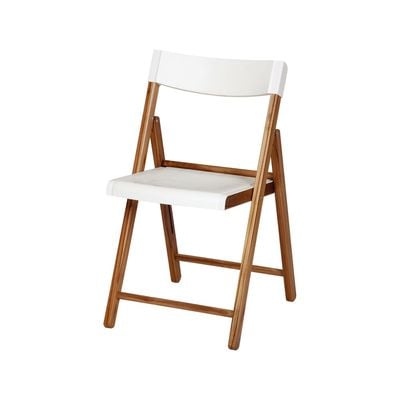 Tramontina Potenza Chair in Brazilian Itauba Wood and White Polypropylene-Wood