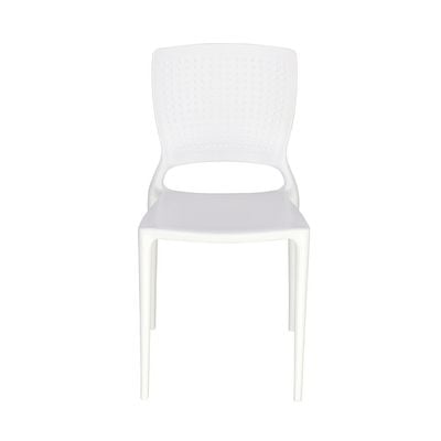 Tramontina Safira White Polypropylene and Fiberglass Chair-White